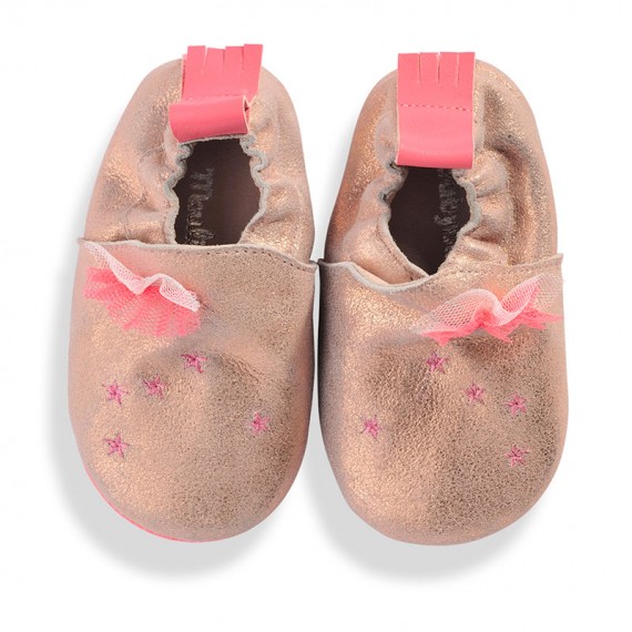 Tartempois Etoiles Scarpine in Cuoio 0-6 M Moulin Roty