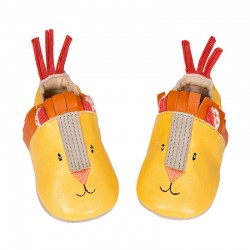 Papoum Scarpine Leone in Cuoio 0-6 M