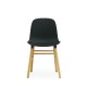 Sedia Form Chair Verde Gambe in Rovere Normann Copenhagen