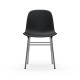 Sedia Form Chair Chrome Nera Normann Copenhagen