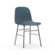 Sedia Form Chair Chrome Blu Normann Copenhagen