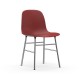 Sedia Form Chair Chrome Rossa Normann Copenhagen
