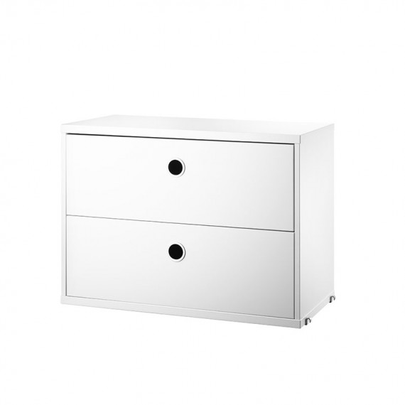 Cassettiera L 58 cm Bianca String Furniture