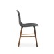 Sedia Form Chair Nera Gambe in Noce Normann Copenhagen