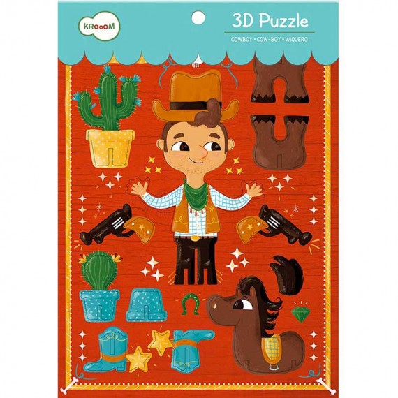 Kroom Puzzle 3D Cowboy freshdesign Kids