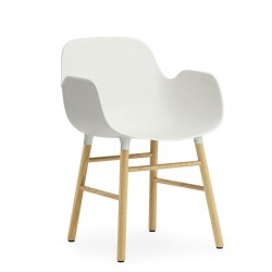 Sedia Form Armchair Bianca Gambe in Rovere