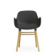 Sedia Form Armchair Nera Gambe in Rovere Normann Copenhagen