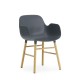 Sedia Form Armchair Blu Gambe in Rovere Normann Copenhagen