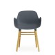 Sedia Form Armchair Blu Gambe in Rovere Normann Copenhagen