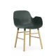 Sedia Form Armchair Verde Gambe in Rovere Normann Copenhagen