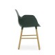 Sedia Form Armchair Verde Gambe in Rovere Normann Copenhagen