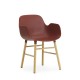 Sedia Form Armchair Rossa Gambe in Rovere Normann Copenhagen