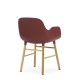 Sedia Form Armchair Rossa Gambe in Rovere Normann Copenhagen