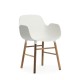 Sedia Form Armchair Bianca Gambe in Noce Normann Copenhagen
