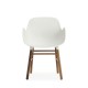 Sedia Form Armchair Bianca Gambe in Noce Normann Copenhagen