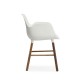 Sedia Form Armchair Bianca Gambe in Noce Normann Copenhagen
