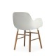 Sedia Form Armchair Bianca Gambe in Noce Normann Copenhagen