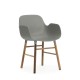 Sedia Form Armchair Grigia Gambe in Noce Normann Copenhagen