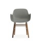 Sedia Form Armchair Grigia Gambe in Noce Normann Copenhagen