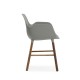 Sedia Form Armchair Grigia Gambe in Noce Normann Copenhagen