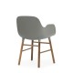Sedia Form Armchair Grigia Gambe in Noce Normann Copenhagen