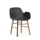 Sedia Form Armchair Nera Gambe in Noce Normann Copenhagen