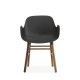 Sedia Form Armchair Nera Gambe in Noce Normann Copenhagen