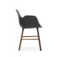 Sedia Form Armchair Nera Gambe in Noce Normann Copenhagen