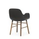 Sedia Form Armchair Nera Gambe in Noce Normann Copenhagen