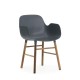 Sedia Form Armchair Blu Gambe in Noce Normann Copenhagen