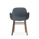 Sedia Form Armchair Blu Gambe in Noce Normann Copenhagen