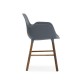 Sedia Form Armchair Blu Gambe in Noce Normann Copenhagen