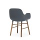 Sedia Form Armchair Blu Gambe in Noce Normann Copenhagen
