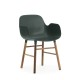 Sedia Form Armchair Verde Gambe in Noce Normann Copenhagen