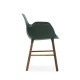 Sedia Form Armchair Verde Gambe in Noce Normann Copenhagen