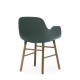 Sedia Form Armchair Verde Gambe in Noce Normann Copenhagen