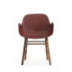 Sedia Form Armchair Rossa Gambe in Noce Normann Copenhagen