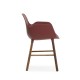 Sedia Form Armchair Rossa Gambe in Noce Normann Copenhagen