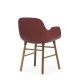 Sedia Form Armchair Rossa Gambe in Noce Normann Copenhagen