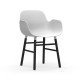 Sedia Form Armchair Gambe in Rovere verniciato nero Normann Copenhagen