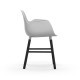 Sedia Form Armchair Gambe in Rovere verniciato nero Normann Copenhagen