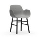 Sedia Form Armchair Gambe in Rovere verniciato nero Normann Copenhagen