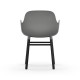 Sedia Form Armchair Gambe in Rovere verniciato nero Normann Copenhagen