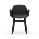 Sedia Form Armchair Gambe in Rovere verniciato nero Normann Copenhagen