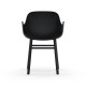 Sedia Form Armchair Gambe in Rovere verniciato nero Normann Copenhagen