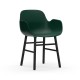 Sedia Form Armchair Gambe in Rovere verniciato nero Normann Copenhagen