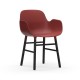 Sedia Form Armchair Gambe in Rovere verniciato nero Normann Copenhagen