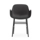 Sedia con Braccioli Form Armchair Nera - Metallo Normann Copenhagen