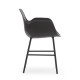 Sedia con Braccioli Form Armchair Nera - Metallo Normann Copenhagen