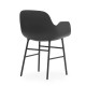 Sedia con Braccioli Form Armchair Nera - Metallo Normann Copenhagen